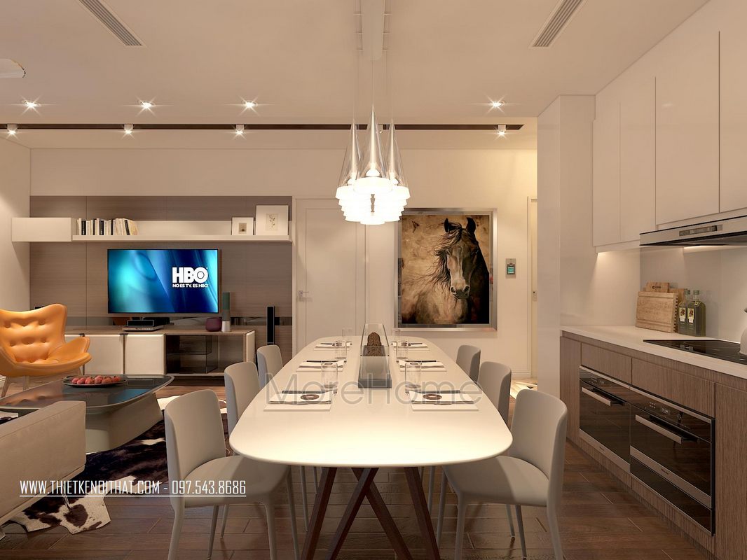 Bàn ăn hiện đại với ghế Grace không tay BA-05